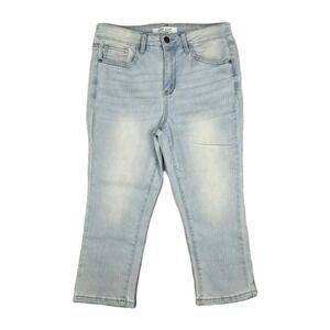 Judy Blue Jeans Womens Size 7/28 Katie Skinny Fit Vintage Wash Denim Capri Pants